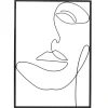 maxibazar Decoration Murale Filaire Noire Visage 32X45Cm- Toiles Et Tableaux