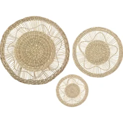 maxibazar Decoration Murale Seagrass D.18Cm D.28Cm Et D.38Cm- Decoration Murale