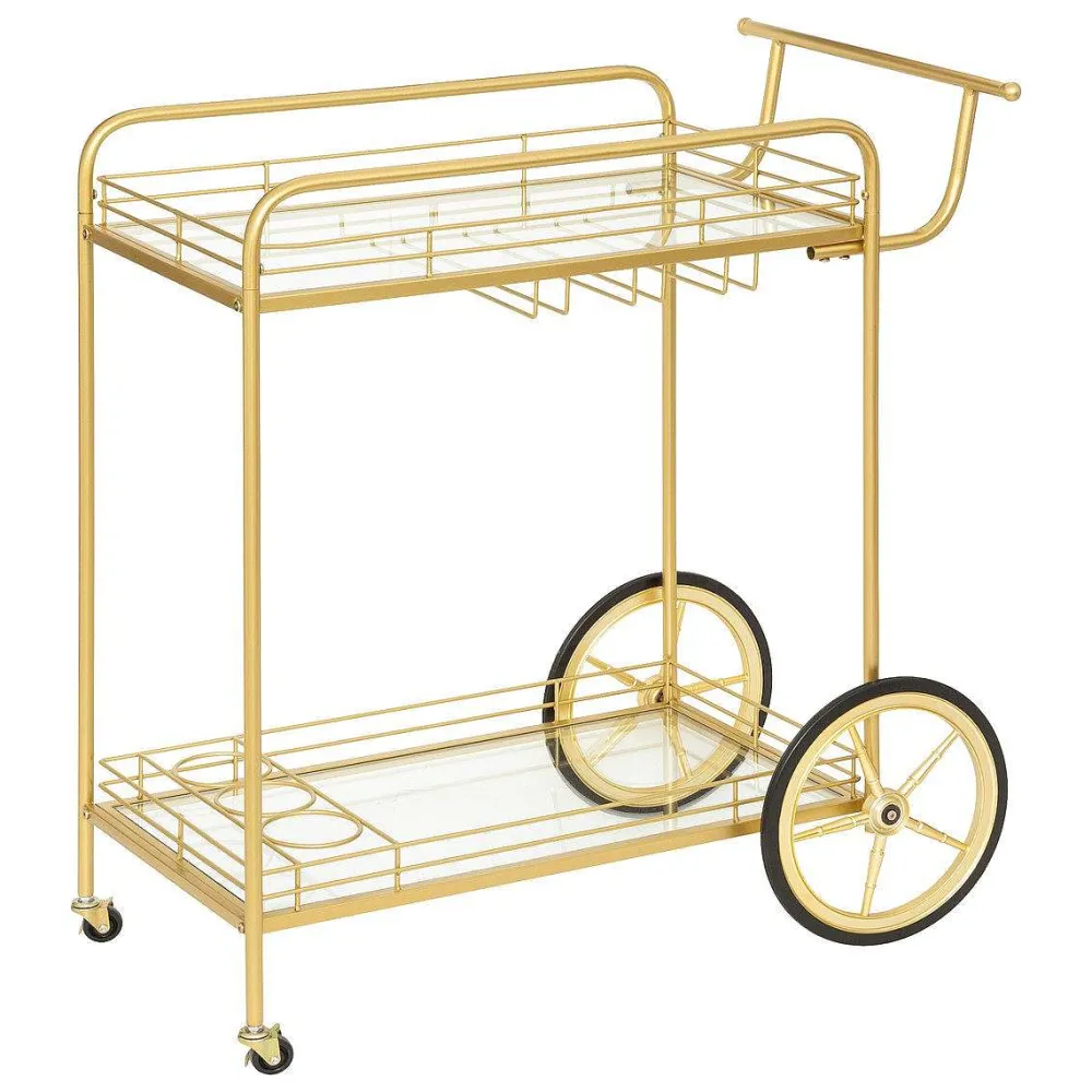 * Dessertes>Desserte Metal Verre Antonella Dore H.90Cm