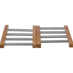 Cuisson|Five Dessous Plat Extensible Bambou Inox