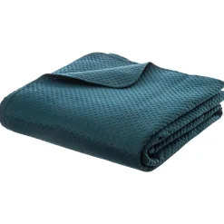 Atmosphera Dessus De Lit Et 2 Taies Dolce Bleu Canard 260X240Cm- Couvre-Lits, Boutis Et Edredons