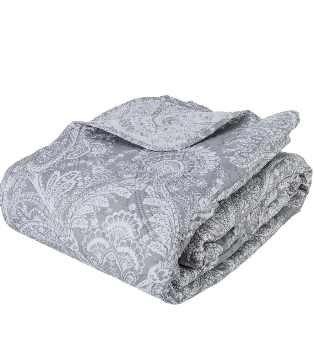 Atmosphera Dessus De Lit Marie Avec 2 Taies Gris Clair 240X260Cm- Couvre-Lits, Boutis Et Edredons