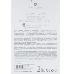 Atmosphera Diffuseur Huiles Essentielles H22.5Cm- Parfums D'Ambiance