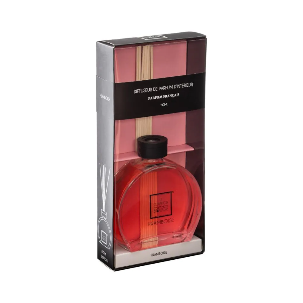 Atmosphera Diffuseur Parfume Framboise Haly 50Ml Avec 6 Batons- Parfums D'Ambiance