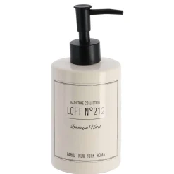 Accessoires De Salle De Bain|* Distributeur A Savon Dolomite Rond 320Ml Neo Retro Blanc