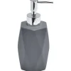 Accessoires De Salle De Bain|* Distributeur A Savon Gres Forme Losange Gris Fonce