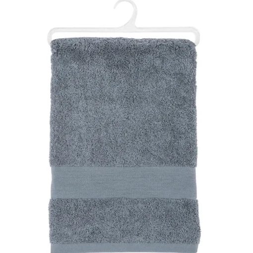 Atmosphera Drap Bain 450Gr Gris Fonce 100X150Cm- Eponge 450G