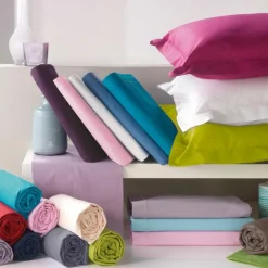maxibazar Drap Plat 1 Personne 180X290Cm Lina Coquelicot- Draps Plat