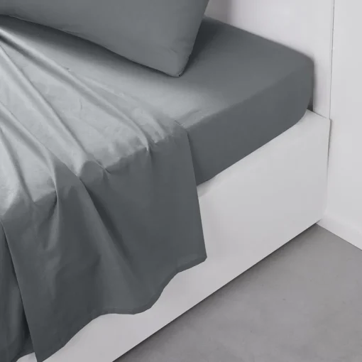 maxibazar Drap Plat 180X290Cm Acier- Draps Plat