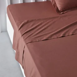 maxibazar Drap Plat 180X290Cm Terracotta- Draps Plat