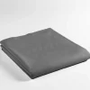 maxibazar Drap Plat 180X290Cm Uni 57 Fils Lina Anthracite- Draps Plat