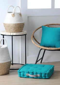 maxibazar Duo Coussin 45X45X10 Celadon Souris- Matelas Et Coussins De Sol