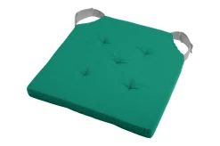 maxibazar Duo Galette Velcro 38X38X4 Emeraude- Galettes De Chaise