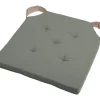 maxibazar Duo Galette Velcro 38X38X4 Kaki Lin- Galettes De Chaise