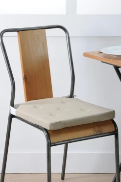 maxibazar Duo Galette Velcro 38X38X4 Lin- Galettes De Chaise