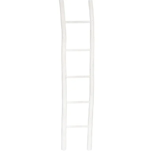 Atmosphera Echelle Osier Blanche H.180Cm- Objets Et Accessoires Deco