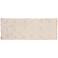 maxibazar Edredon Uni Naturel Rivi 60X180Cm- Couvre-Lits, Boutis Et Edredons
