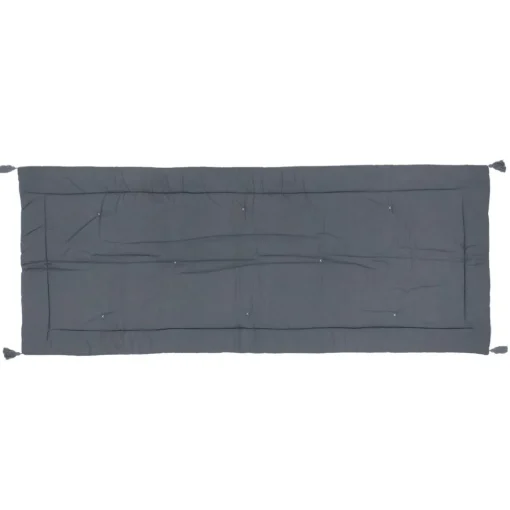 maxibazar Edredon Velours Coton Night Gris Fonce 70X180Cm- Housses De Couette