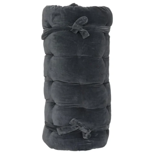 maxibazar Edredon Velours Coton Night Gris Fonce 70X180Cm- Housses De Couette