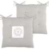 maxibazar Elvira Galette 40X40 4Pts Lin- Galettes De Chaise