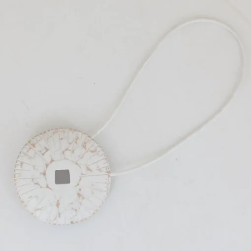 maxibazar Embrasse Bois Aimantee Thao Mm Blanc Naturel- Accessoires A Rideaux