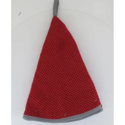 maxibazar Essuie Mains Nid D Abeille Maya 60Cm Coton Rouge Gris- Torchons Et Essuie Mains