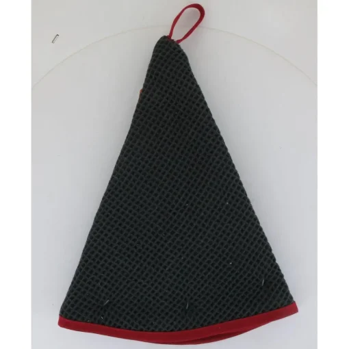 maxibazar Essuie Mains Nid D Abeille Maya 60Cm Coton Anthracite Rouge- Torchons Et Essuie Mains