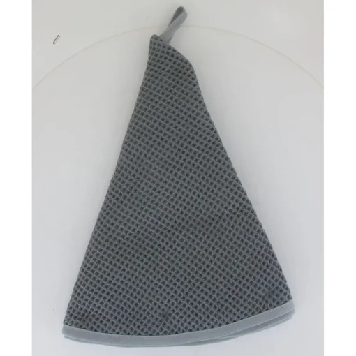 maxibazar Essuie Mains Nid D Abeille Maya 60Cm Coton Gris Fonce Clair- Torchons Et Essuie Mains