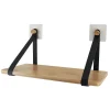 Douche|* Etagere Bambou Avec Lanieres A Fixer Noir Bambou