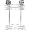 Douche|* Etagere D Angle Metal 2 Niveaux Sur Ventouses Chrome