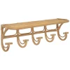 Atmosphera Etagere Patin Rotin 5 Crochets Aoni- Decoration Murale