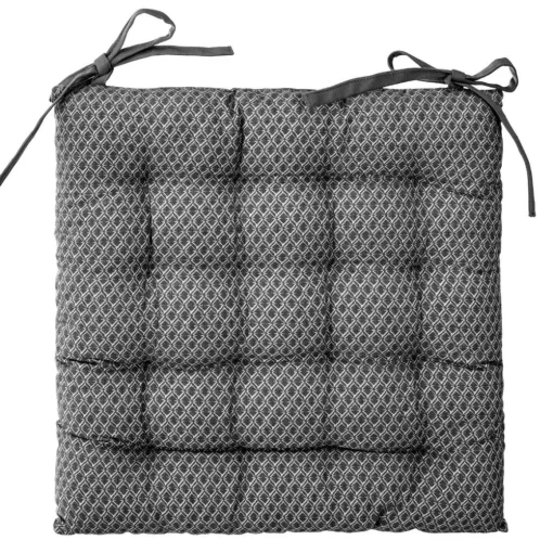 Atmosphera Galette Chaise Otto Gris 38X38Cm- Galettes De Chaise