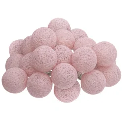 Atmosphera Guirlande Led Secteur 20 Boules Rose D.6Cm- Guirlandes Lumineuses