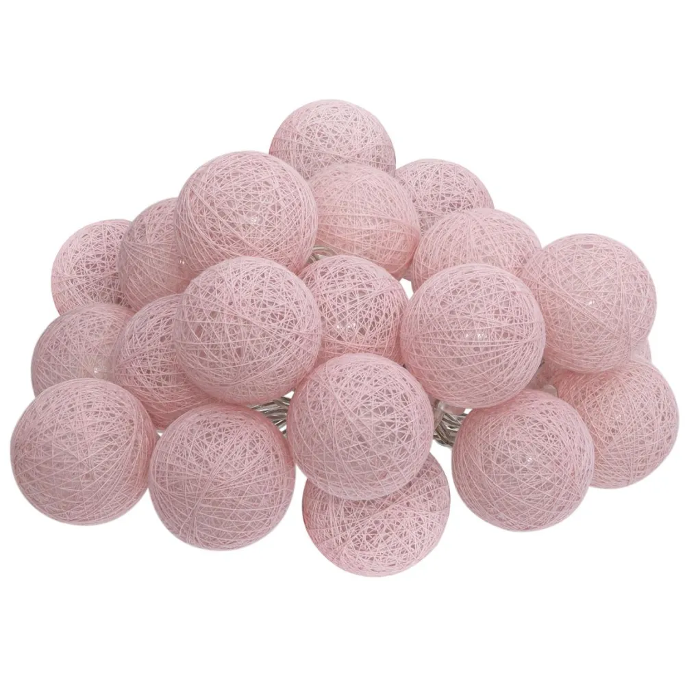 Atmosphera Guirlande Led Secteur 20 Boules Rose D.6Cm- Guirlandes Lumineuses