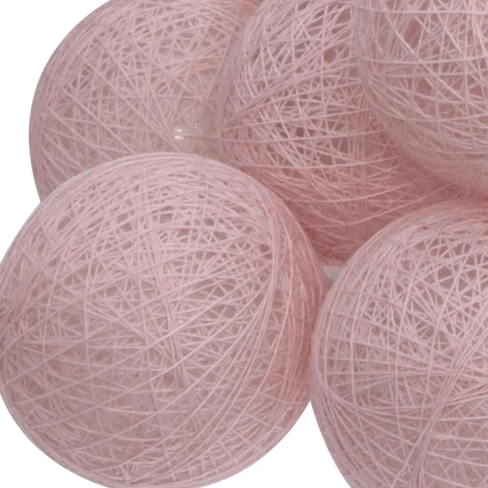 Atmosphera Guirlande Led Secteur 20 Boules Rose D.6Cm- Guirlandes Lumineuses