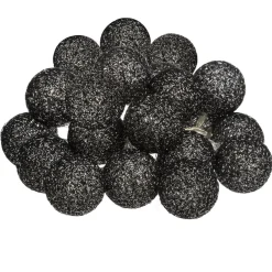 Atmosphera Guirlande Led Secteur 20 Boules Noir D.6Cm- Guirlandes Lumineuses