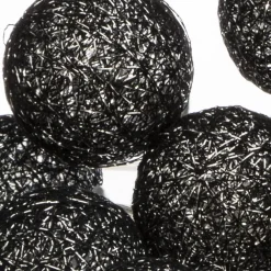 Atmosphera Guirlande Led Secteur 20 Boules Noir D.6Cm- Guirlandes Lumineuses