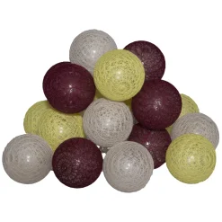 maxibazar Guirlande Led Secteur 20 Boules Sorbet D.6Cm- Guirlandes Lumineuses