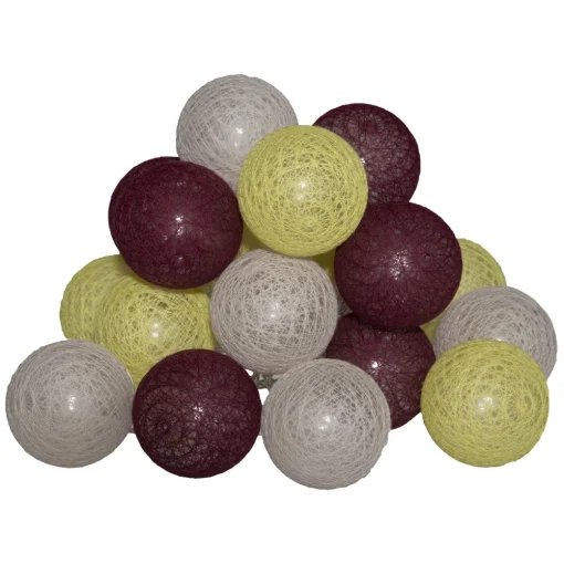 maxibazar Guirlande Led Secteur 20 Boules Sorbet D.6Cm- Guirlandes Lumineuses