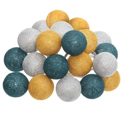 maxibazar Guirlande Led Secteur 20 Boules Tropi D.6Cm- Guirlandes Lumineuses