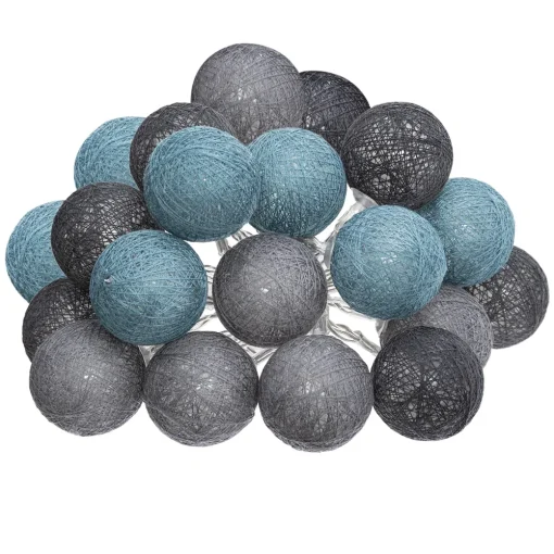 maxibazar Guirlande Led Secteur 20 Boules Tropi D.6Cm- Guirlandes Lumineuses