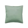 maxibazar Housse Coussin 40X40Cm Uni Shana Sauge- Rideaux Basiques Et Coussins