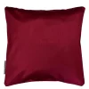 maxibazar Housse De Coussin 40X40Cm Shantung Uni Shana Bordeaux- Rideaux Basiques Et Coussins