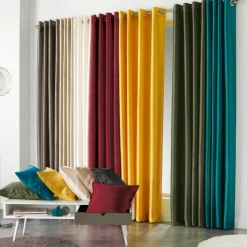 maxibazar Housse De Coussin 40X40Cm Shantung Uni Shana Bordeaux- Rideaux Basiques Et Coussins