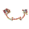 Jouets|* Jouet Corde 4 Noeuds Super Resistant 70Cm Rouge Vert Bleu