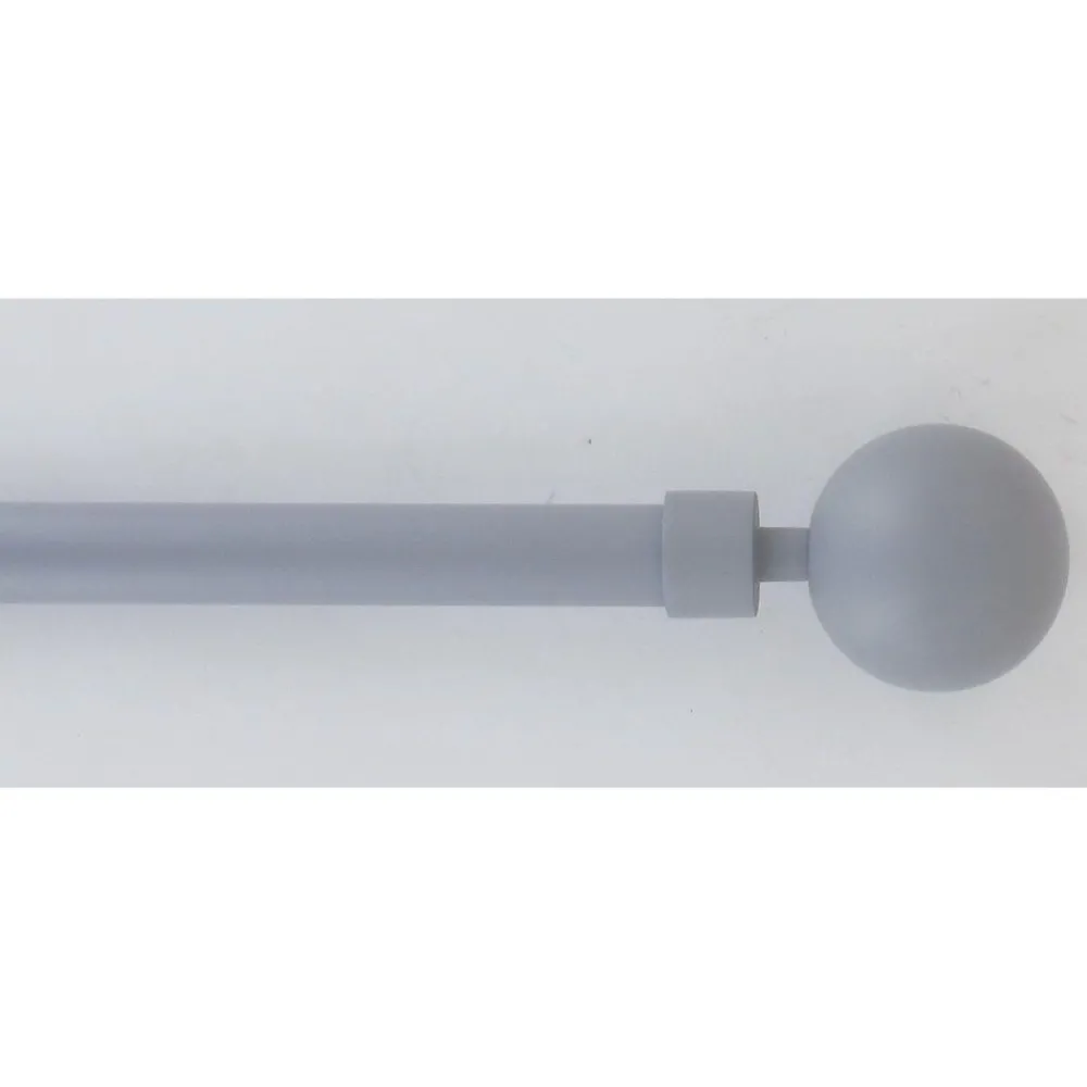 maxibazar Kit Ext 120 210 Cm D19 Embout Basic Gris Mat- Kits De Tringle