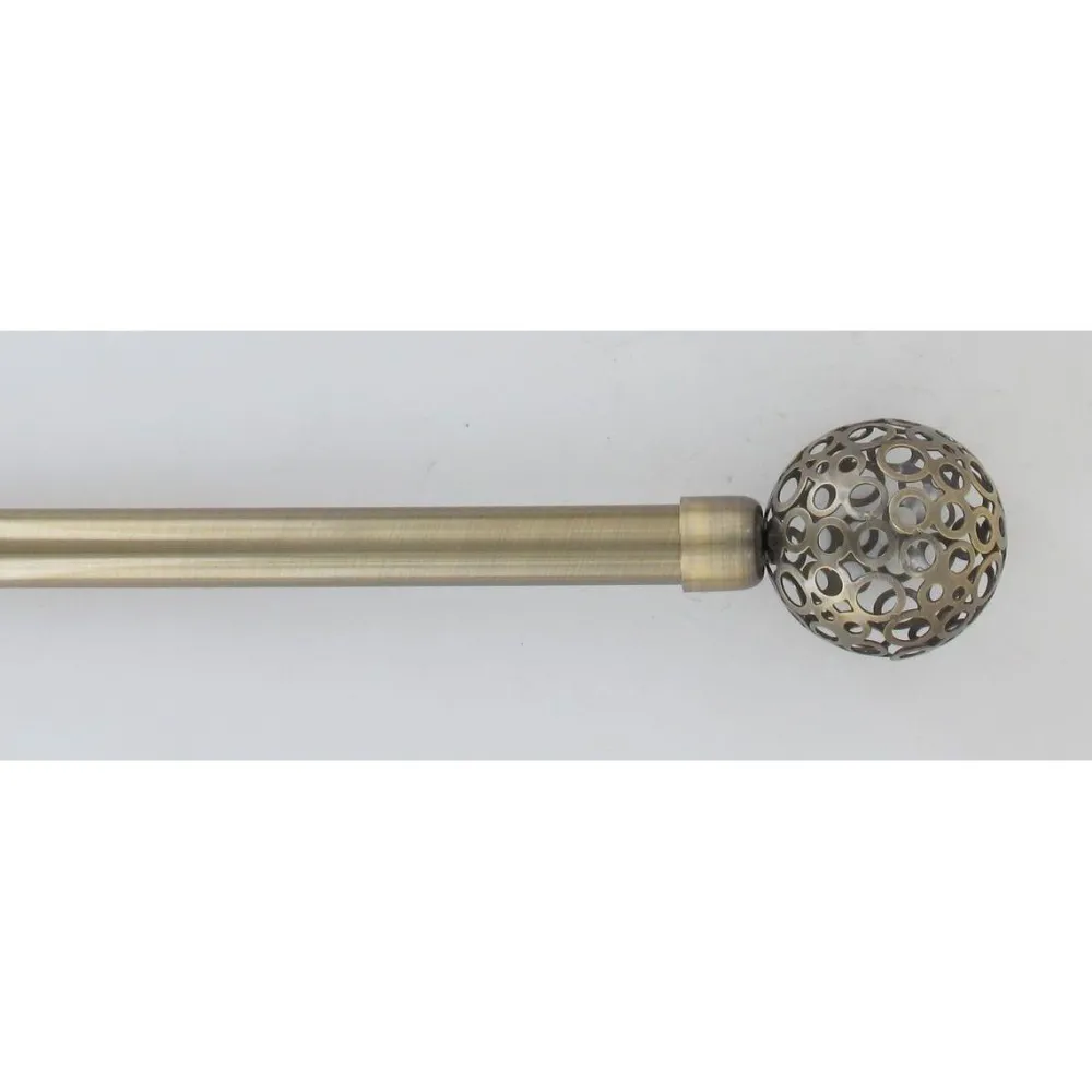 maxibazar Kit Ext 120 210 Cm D19 Embout Boule Perforee Bronze- Kits De Tringle