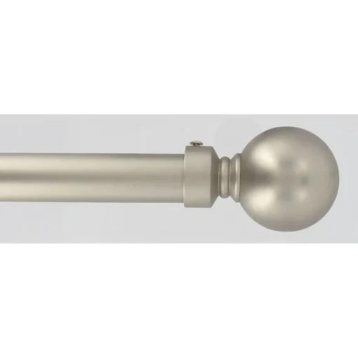 maxibazar Kit Ext 120 210 Cm D28 Embout Boule Argent Mat- Kits De Tringle