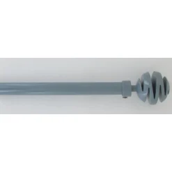 maxibazar Kit Ext 120 210 Cm D19 Embout Villalouise Gris F Laque- Kits De Tringle