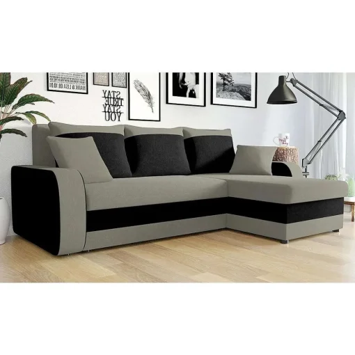 * Canapés Convertibles>Kris Ar Conv Microfibre Gris Noir